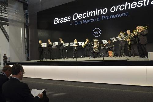 Esibizione della Brass Decimino orchestra alla presentazione del bilancio d'esercizio 2016-2017 del gruppo Danieli - Buttrio 04/10/2017 